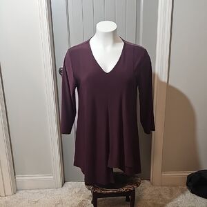 Cato Plum V-Neck Tunic
